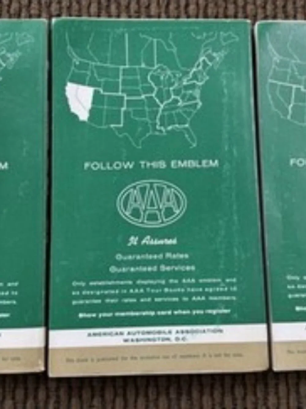 1967-1968 VINTAGE AAA Tour Books Lot of 3‎ - N. Central, Southwestern, Cal.-Nev
